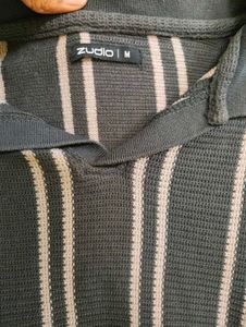 Striped Long Sleeve Polo Shirt