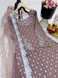 New Designer Partywear Top Pallazo &amp; Dupatta Set