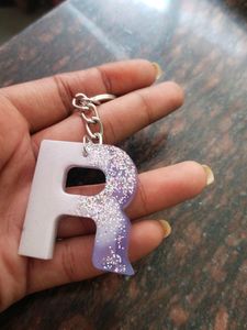 R Letter Keychain
