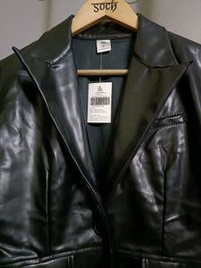 SSS Faux Leather Blazer