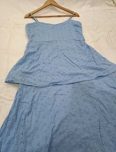 Blue Tiered Sundress