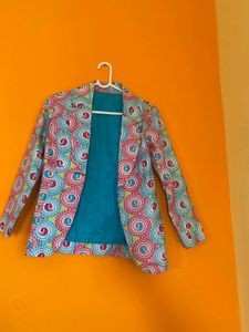 African Print Blazer, Small Size