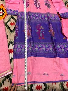June Sale 🔥Pink Silk Cotton Blend Suit