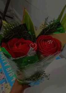 Paper Flower Bouquets With Touch Of Real Leaf