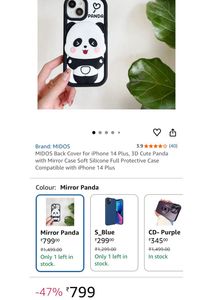 Cute Panda iPhone 14 Plus Cover