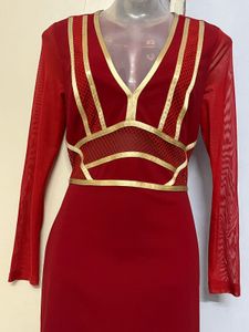 Red &amp; Gold Party Dress