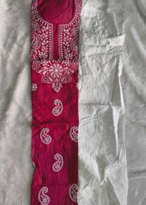 Pure Cotton Chicken Kari Kurta Set