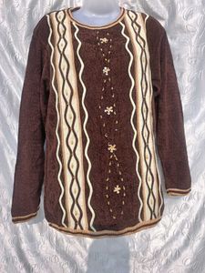 Vintage Brown Knit Sweater 🤎