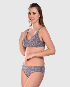 Floral Print Bra and Panty Set