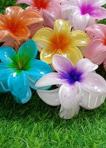 Frangipani Flower Hair Claw Clip Set