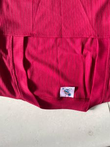 Maroon Square Neck Fitted Top
