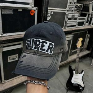 &#34;SUPER&#34; Distressed Cap