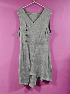 Imported Silver Casual Mini Dress