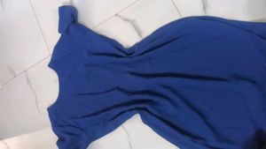 Navy Gold Embroidered Blue Kurti! NEW! Elegant