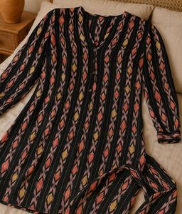 Ikat Print Kurta