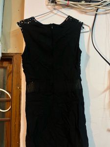 Chic Black Lace Detail Dress