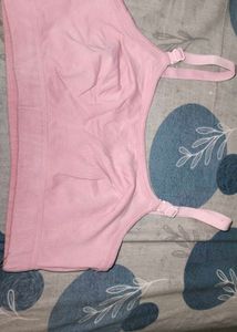 Pink Cotton Sports Bra