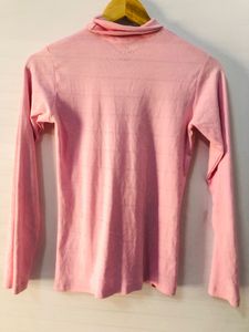 Pink Turtleneck Top