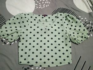 Polka Dot Crop Top