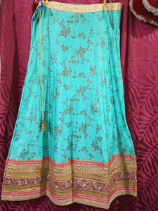 Lancha Dupatta Crop Shoulder Blause Backe Open Use Only 2,4 Time