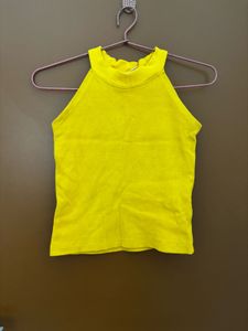 Yellow Knitted Tank Top