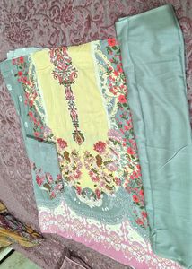 100% Pure Malai Cotton Unstitched Suit