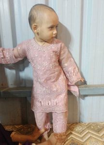 Baby Girl&#39;s Embellished Pakistani Outfit