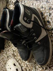 black high top sneakers