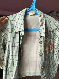 Women Check print Button Down Shirt