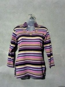 Striped Embellished Top