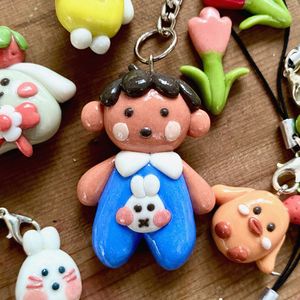 Baby boy clay Keychain