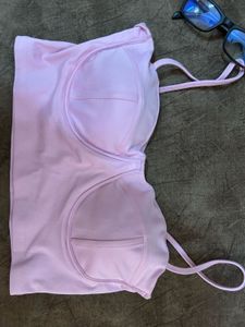 ִֶ𖦹 Beach-y Pink Bustier Top