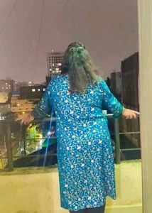 Elegant Teal blue Floral Print Kurta