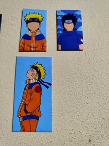Naruto &amp; Sasuke Handmade Anime Art Set (Plus FREE)