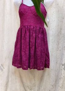 I. Purple Lace Mini Dress