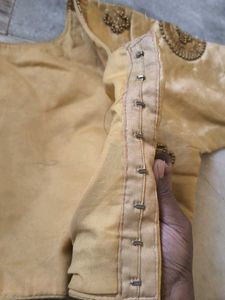 Gold Embellished Saree Blouse
