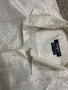 Stylish White Patterned Shirt