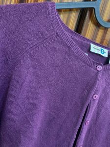 Purple Cardigan Sweater