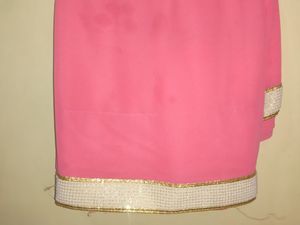 Pearl Less Pink Sarre With Blouse