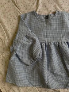 Porcelain Gingham Top