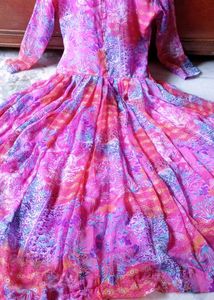 Floral Pink Anarkali Kurta