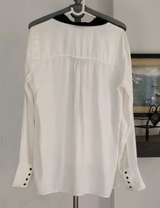 Zara White Button Up Blouse