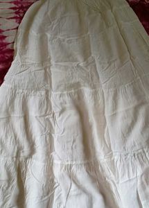 White Tiered Maxi Skirt