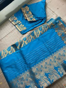 Elegant Blue Silk Saree