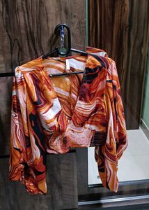 Turn Up the Heat with This Fiery Print Crop Top