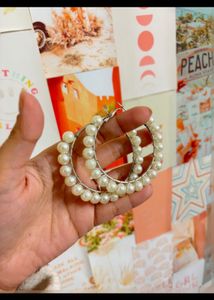 Pretty Pearl Hoops From h&amp;M