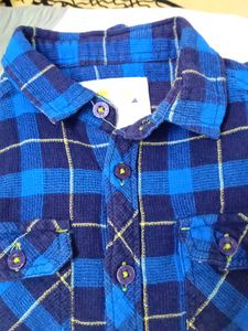 Blue Plaid Flannel Shirt