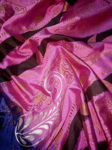 Colorful Printted Silk Glitterish Saree