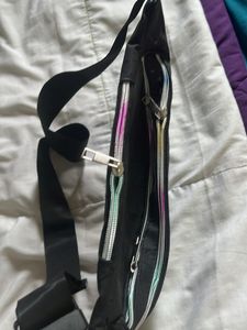Geometric Black Belt Bag