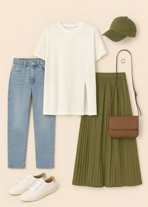 White Slit Top